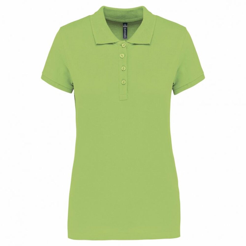 Kariban Womens/Ladies Pique Polo Shirt / Lime Green